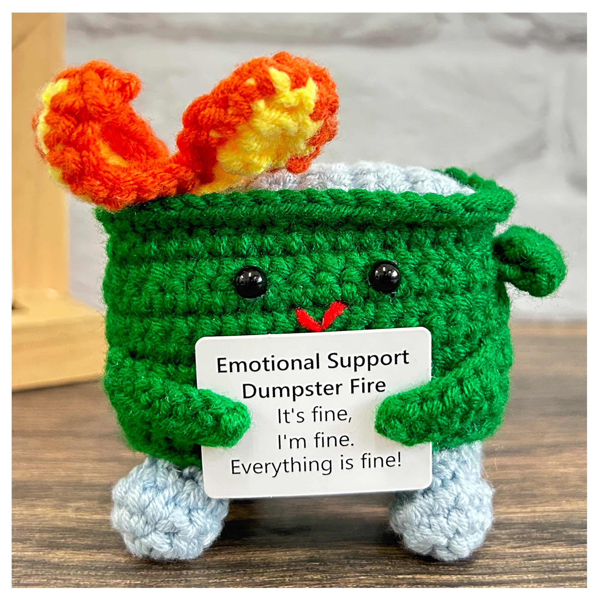 Amazon.com: KivTovMo Handmade Crochet Emotional Support Dumpster